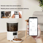 4L Automatic 2-in-1 Pet Feeder Night Vision Camera WIFI Remote APP Timed Quantified Dog Supplies Plastic Charge Power Source