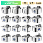 OEM 108oz/3.2L Stainless Steel Wireless Cat Water Fountain 4000mah Battery Operated Automatic Cat Water Dispenser Cat Fountain