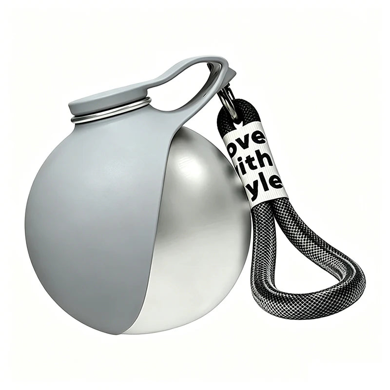 Custom LOGO 285ml Portable Dog Water Bottle Outdoor Pet Water Dispenser Dog Water Bottle Foldable Stainless Steel OEM ODM