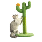 Cat Scratcher Post Sisal Rope Post Cactus Shape Cat Tree for Scratching Cat Tower With Plush Ball Toy Climb Tool