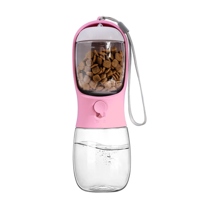 3 in 1 Dog Water Bottle Pet Bowls & Feeders Dog Water Bottle with Food Storage 550ml Outdoor Travel Pet Water Bottle