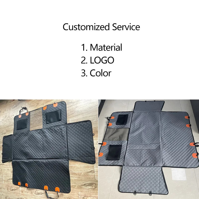 Extended Dog Car Seat Cover Car Bed Pet Backseat Cover Waterproof and Anti-Slip Pet Mat for Car SUV Truck Dog Products