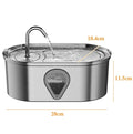 304 Stainless Steel Automatic Cat Water Fountain with Charging Power Pet Dog Drinking Dispenser Filter for Cats and Dogs