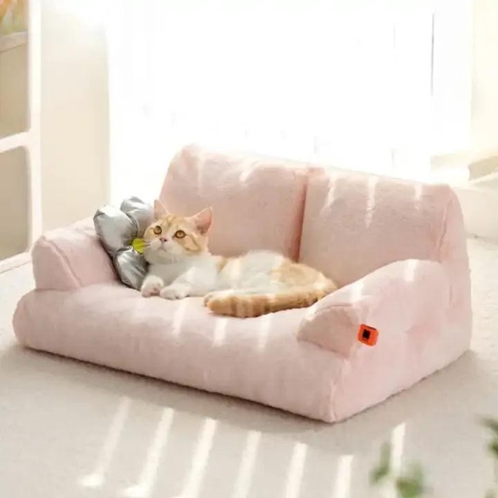 Luxury Fluffy Soft Kitten House Cat Nest Pet Articles Bed Sofa Furniture Dogs Cats Basket Kennel House Cat Products