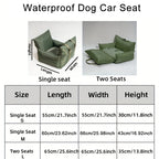 Luxury Waterproof Dog Car Seat Bed Comfortable Puppy Travel Pet Car Safety Buckle Customizable OEM Logo for All Season