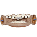Cat Tunnel Collapsible Tubes Toys with Removable Mat Cat Bed Indoor Cat Tunnels Pet Accessories