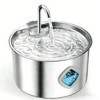 Cat Water Fountain Stainless Steel 108oz/3.2L Automatic Pet Water Fountain for Cats/Dogs Indoor Metal Cat Fountains for Drinking