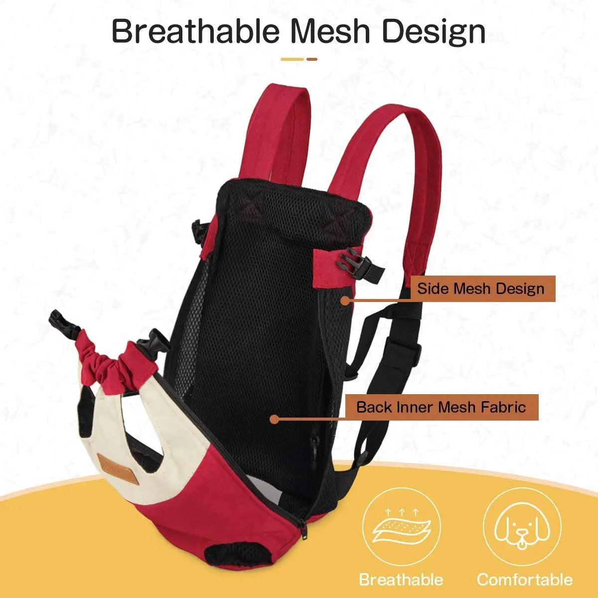 Mesh Pet Dog Carrier Adjustable Backpack Breathable Outdoor Travel Products Bags for Small Dog Cat Chihuahua Pet Backpack