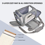 Eco-Friendly Oxford Solid Pattern Zipper Closure Airline Approved Small Dog Carrier Soft Sided Collapsible Puppy Dog Travel Bag