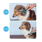 2 Sided Stainless Steel Pet Hair Remover Brush Comb for Dog Deshedding Mats & Tangles Grooming Tool