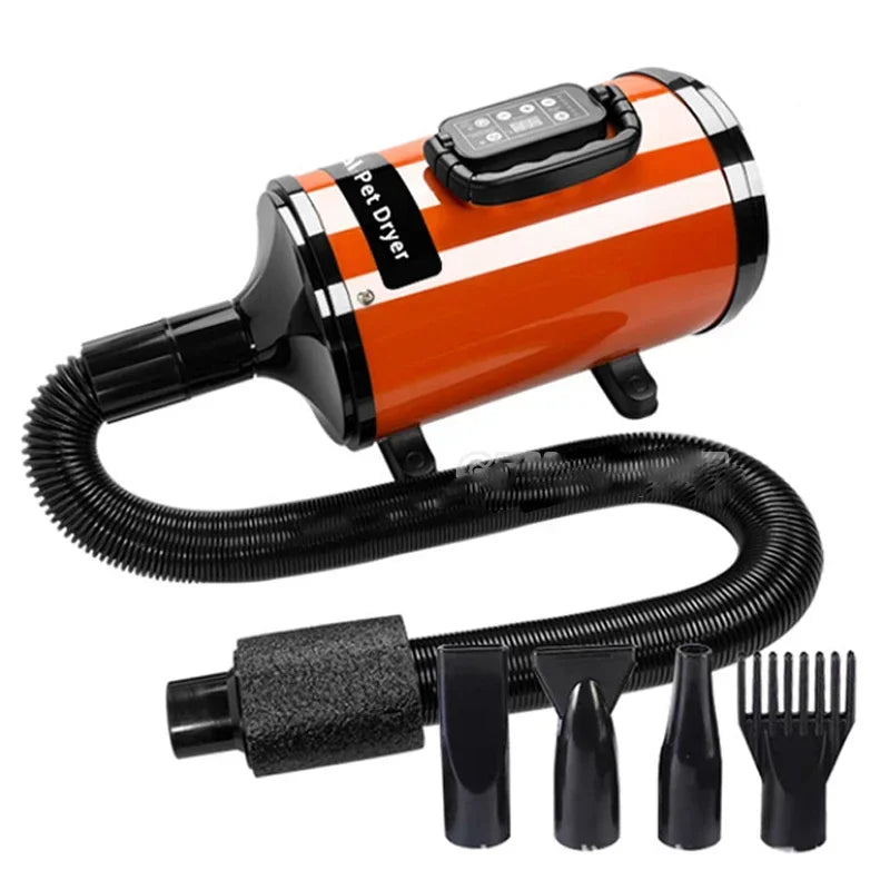 Negative Ion Pet Smart Blower Smart Dog Hair Dryer LCD Screen High Velocity Pet Water Dryer Cat Grooming Water Blower Motor