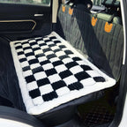Backseat Pet Bed Mat Plaid Dog Car Back Seat Covers for Loveseat Non-Slip Travel Dog Bed Custom for Backseat