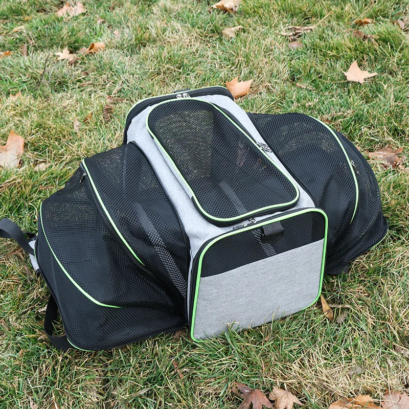 Soft Cat Handbag Pet Carries Bags 2 Sided Expandable Carrier Breathable Net Pet Outdoor Travel Shoulder Bags Cat Products