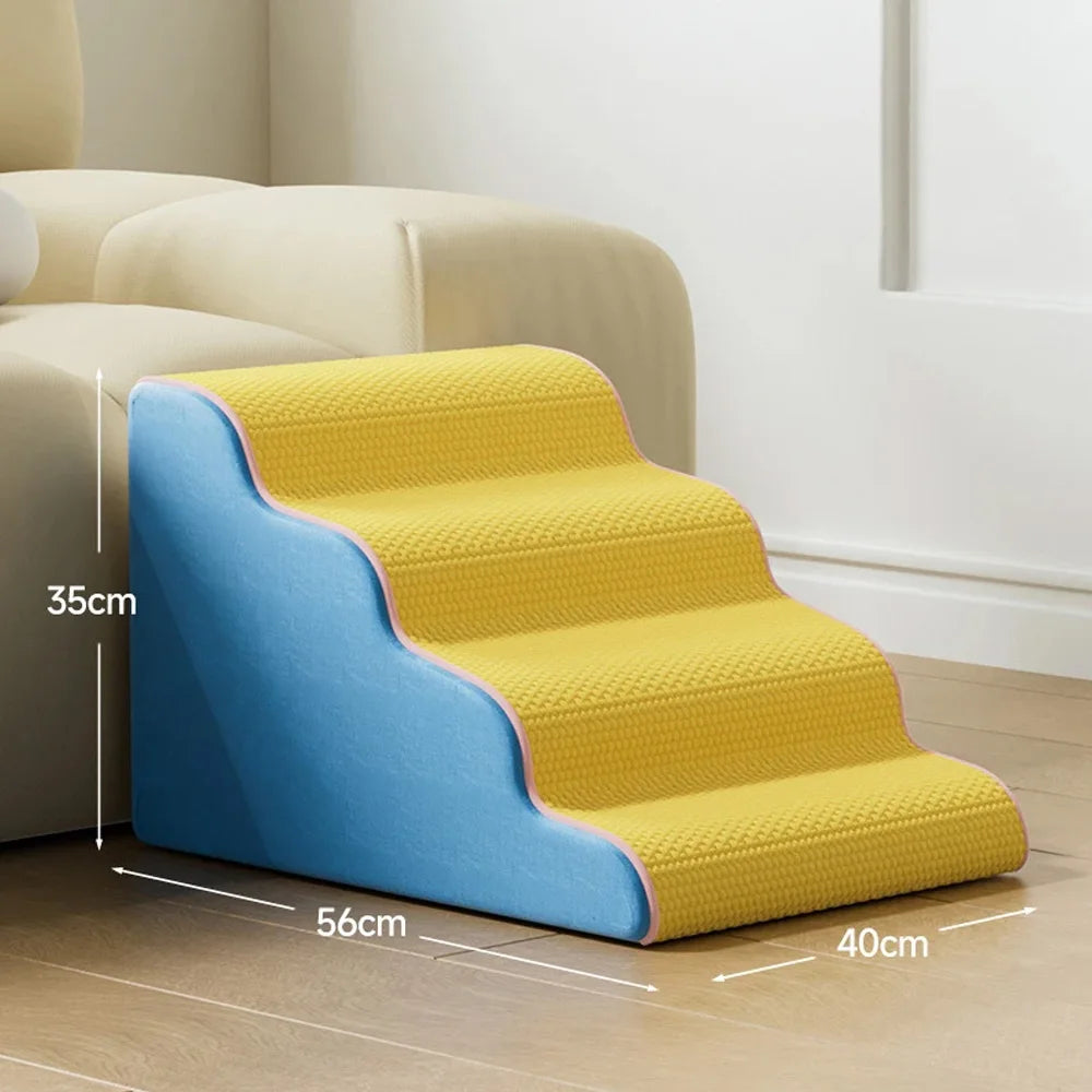 Wholesale Dog Stairs Cat Ramp Ladder Pet Stair with Memory Foam Sponge for Bed & Sofa Removable Washable Training Stairs