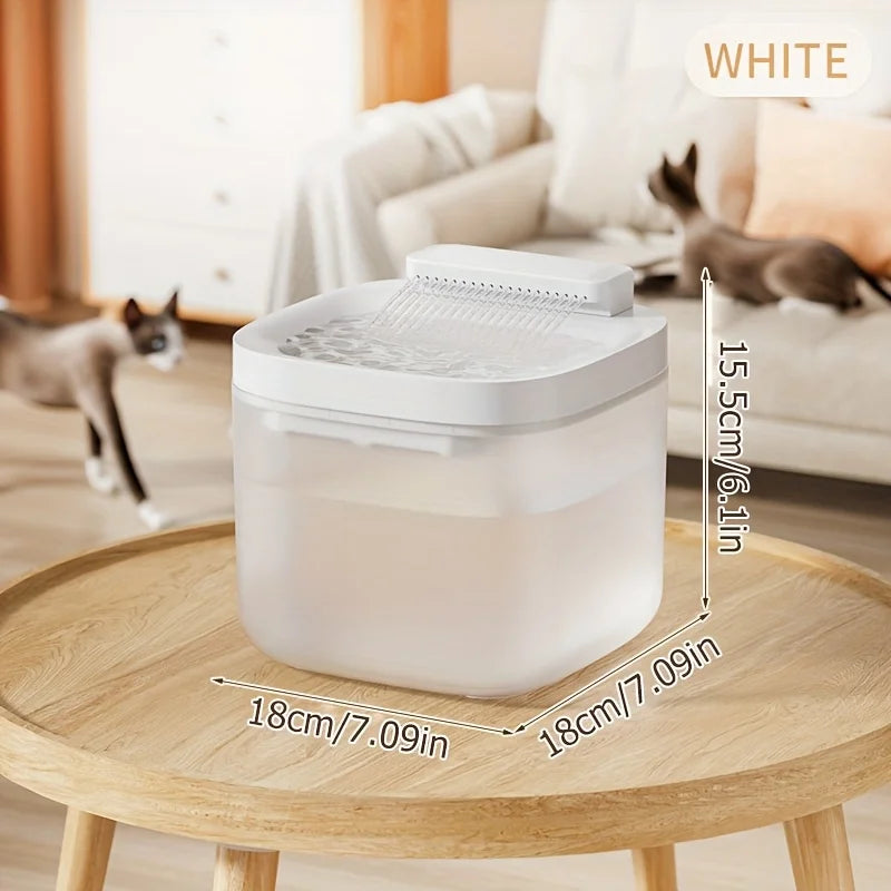 3L/101.45oz Smart Cat Water Fountain USB Powered Operating Voltage Quiet Operation Automatic Recirculating System for Cats