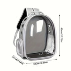 Large Capacity Cat Backpack Transparent Pet Carrier with Breathable Design Portable Double Shoulder Bag for Cats with Zip