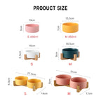 Ceramic Pet Bowl Cat Dogs Feeding Matted Elevated Dog Bowl Double Bowls Pet Food Water Feeder Wholesale Pet Manufacturer