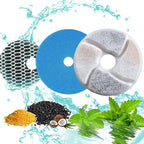 Automatic Cat & Dog Water Dispenser Filters Replacement Pet Fountain Filters with Rounded Bowls Charge Power Source