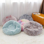 100CM Eco-Friendly Breathable Solid Plush Dog Bed with PP Cotton Material Round Design for Dogs
