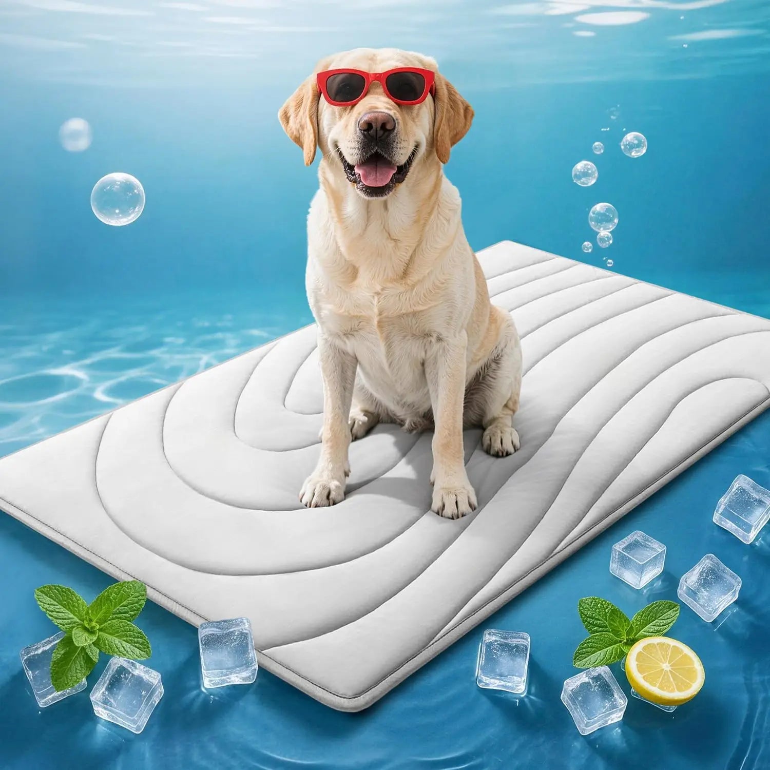 Custom Dog Cooling Mat for Dogs Self-Cooling Dog Bed with Arc-Chill Technology Non-Slip Washable Pet Pad for Small & Medium Dogs