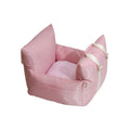 Luxury Waterproof Dog Car Seat Removable Washable Solid Pattern Pet Cage & Travel Carrier Bag