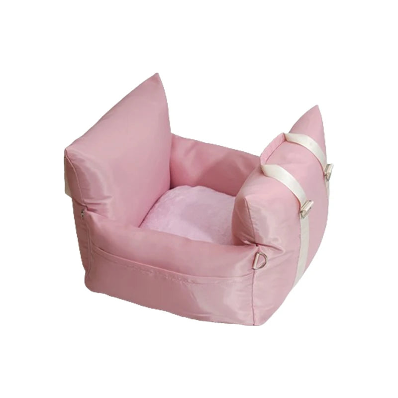 Luxury Waterproof Dog Car Seat Removable Washable Solid Pattern Pet Cage & Travel Carrier Bag