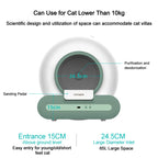 2024 Tonepie Ti+ 65L Smart Self-Cleaning Cat Litter Box Automatic APP Detachable New Cat Toilet Sandbox with Easy Clean Feature
