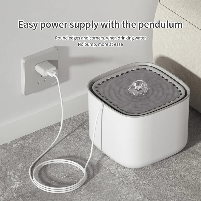 3L Large Capacity Pet Dog Cat Water Fountain with Circulating Filter Automatic Pet Water Dispenser with USB Port for Pets