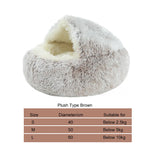 Winter Long Plush Solid Cat Bed & Pet Cage Warm Cushion Basket Dog Bed Sleep Bag Nest for Small Cats