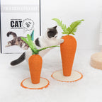 Cat Scratcher Carrot Climbing Small Tree Wearable Toy Cat Tree Scratching Post for Cat Tower Cartoon House Toy Supplies for Pet