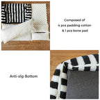 Custom Luxury Dog Sofa Bed Striped Lambswool Double Layer Dog Bed Cat Beds Cat Sofa Dog Products