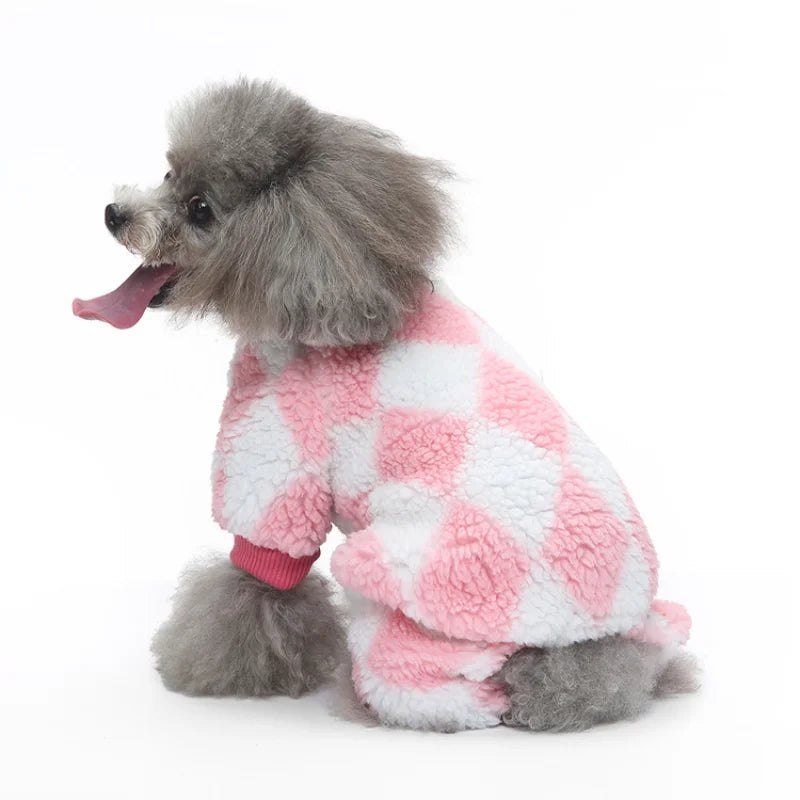 Winter Pet Clothes for Pet Dogs Jumpsuit Pajamas Dog Homewear Suit for Teddy Yorkie Chihuahua Warm Costumes Cat Puppy Clothing