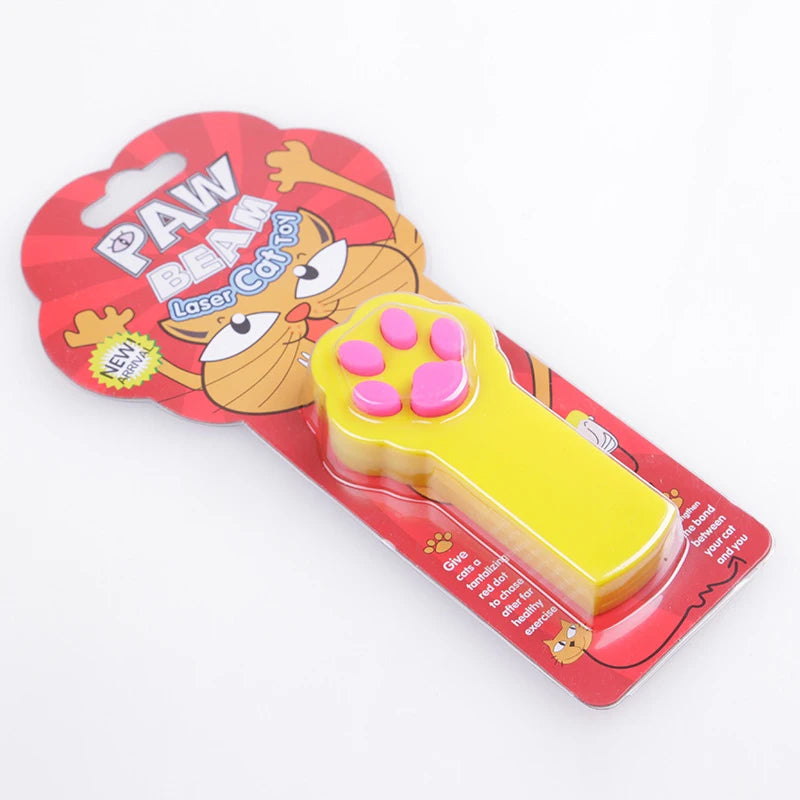 Paw Style Electronic Pet Cat Catch Toys Interactive Cat Toys LED Light Pointer Exercise Chaser Toy Cat Scratching Training Tool
