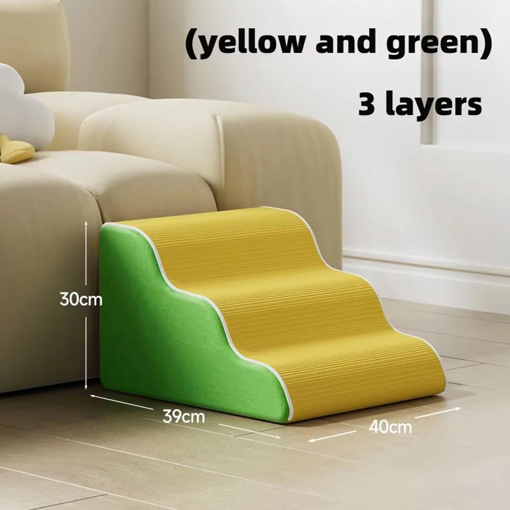 Wholesale Dog Stairs Cat Ramp Ladder Pet Stair with Memory Foam Sponge for Bed & Sofa Removable Washable Training Stairs