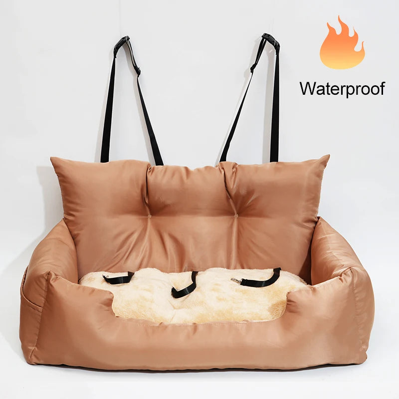 Luxury Dog Beds Waterproof Dog Car Seat Luxury Pet Car Seat Cat Beds Portable Travel Dog Car Backseat Pet Carrier Bag Pet Beds