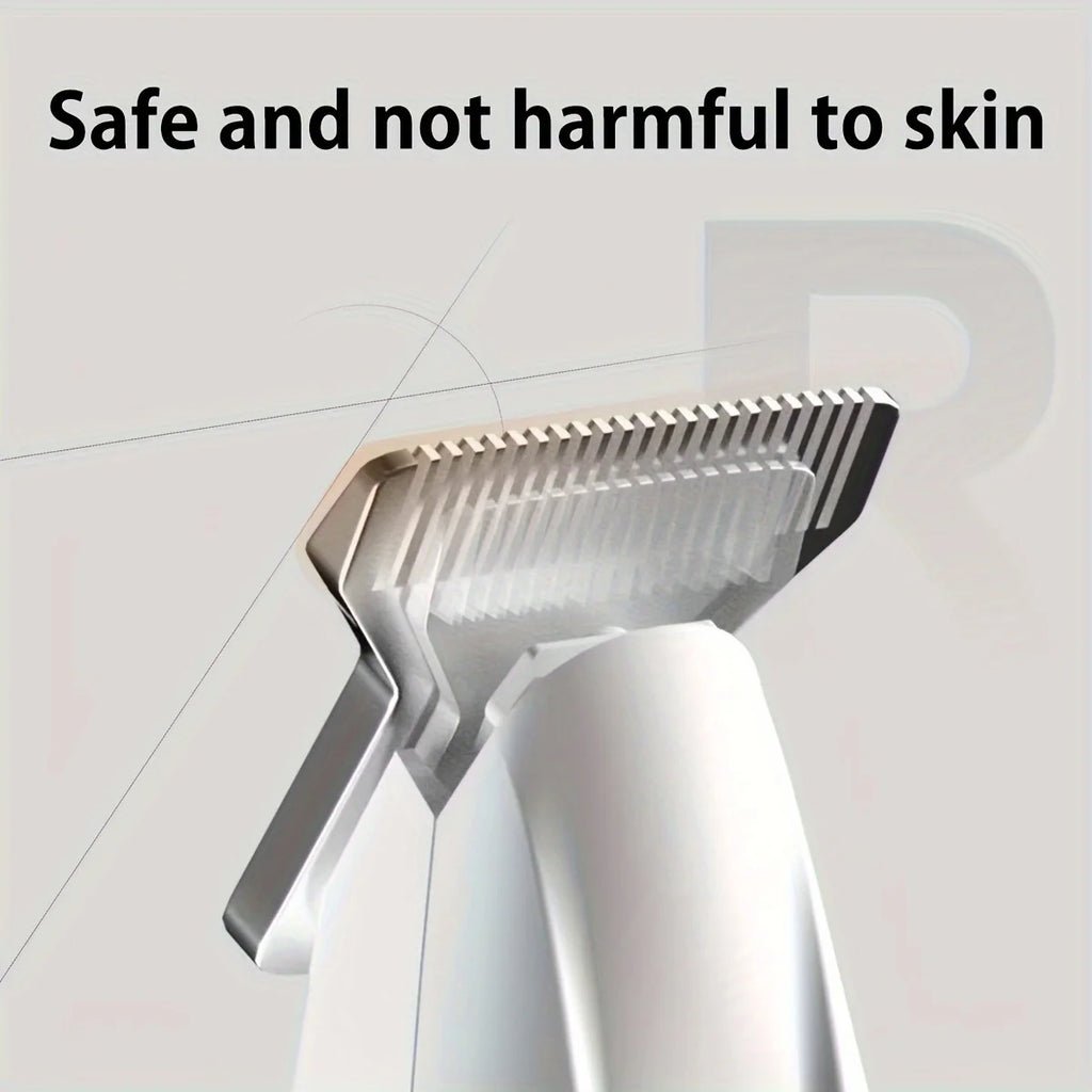 Pet Grooming Clippers Stainless Steel LED Assisted Lighting Safe Low Noise USB Rechargeable Battery Pet Beauty Electric Trimmer