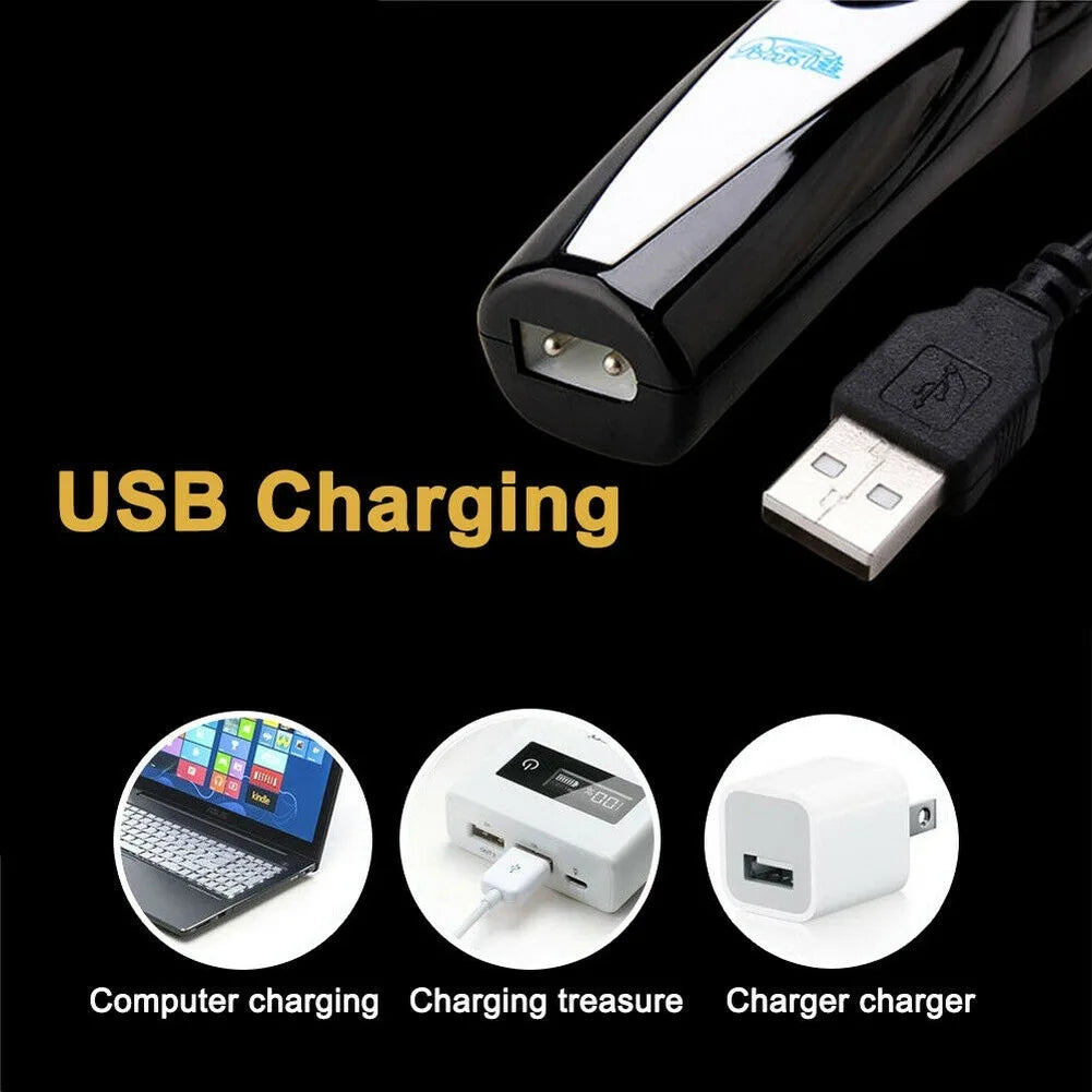 Electronic Pet Nail Hair Trimmer Grinder Cat Dog Pet Grooming Tool Shearing Cutter USB Rechargeable Dog Haircut Paw Shaver
