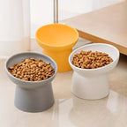 Ergonomic Ceramic Cat Bowl Angled Design for Neck Comfort Supportive Elevated Feeder Pet Dining Solution for Indoor Cats
