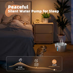 2.2L Stainless Steel Cat Water Fountain with Automatic Pump & Filter Indoor Drinking Fountain Ultra-Silent Smart Water Fountains