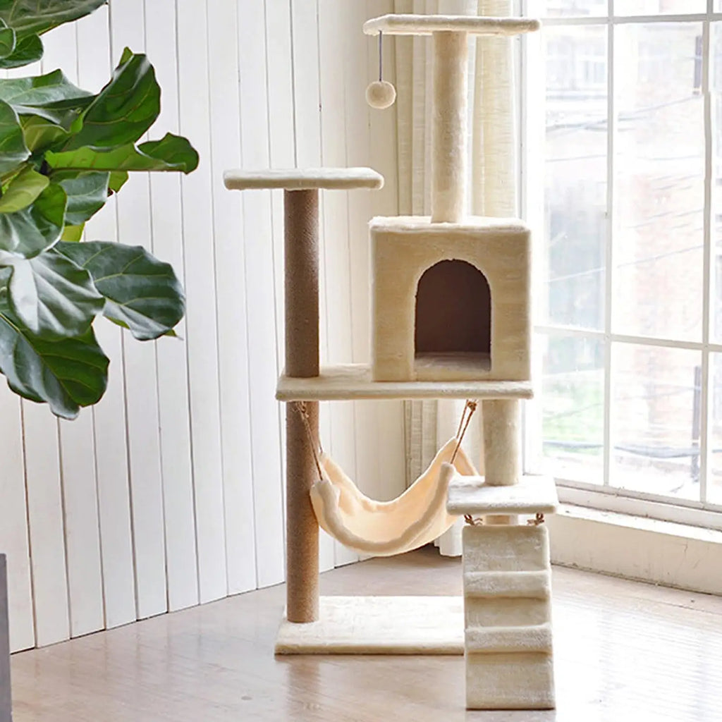 Cat Scratcher Tree Indoor Cat Scratching Posts Stand House Kitty Condo Funny Cat Toys for Kittens Pet Play House