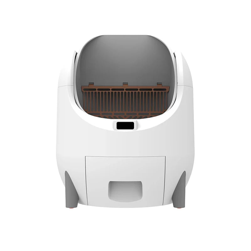 Self Cleaning Plastic Smart Litter Box for Multiple Cats 80L Automatic APP Control Odor Removal Safety