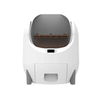 Self Cleaning Plastic Smart Litter Box for Multiple Cats 80L Automatic APP Control Odor Removal Safety