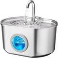 Custom 73oz/2.2L Stainless Steel Cat Water Fountain with Filter & Sponge Automatic Dog & Cat Drinking Dispenser OEM ODM