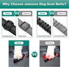 Dog Car Seat Belt Seatbelt Harness Adjustable Metal Buckle Elastic Reflective Vehicle Car Tether for Small Medium Large Dogs