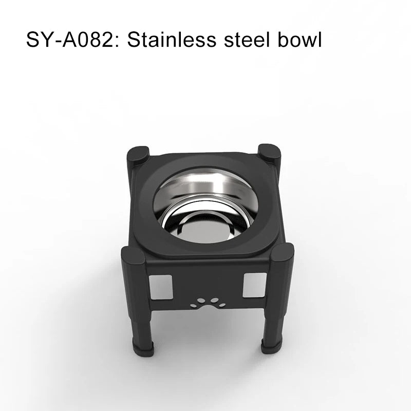 Stainless Steel Elevated Dog Bowls Adjustable Raised Pet Water Bowl Non-Slip Puppy Cat Slow Water Feeder 2.2L/75oz No Wet Mouth