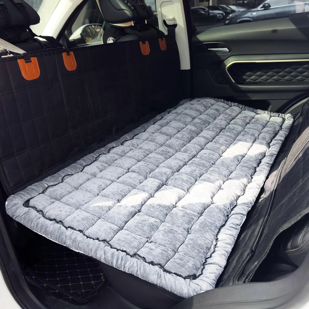 Backseat Pet Bed Mat Plaid Dog Car Back Seat Covers for Loveseat Non-Slip Travel Dog Bed Custom for Backseat