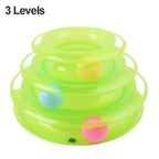 3-Level Interactive Plastic Cat Toy Pet Training Roller Amusement Plate Balls Puzzle Mental Physical Exercise Sustainable