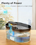 6pcs Wireless Cat Water Fountain Replacement Filters and Sponges 2.2L/74.4Oz Automatic Pet Water Dispenser Filiters