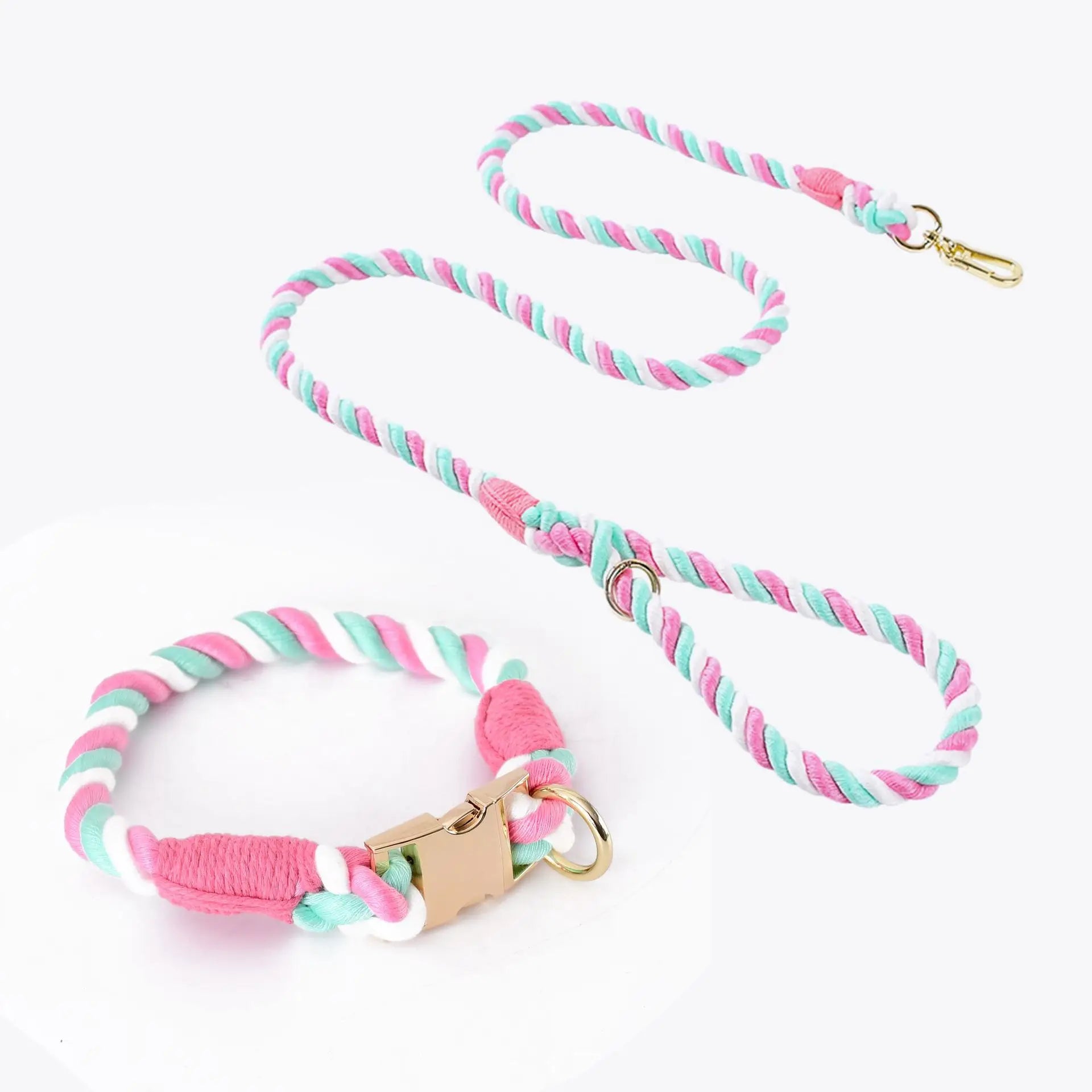 Large Medium Small Dog Products Personalized Pet Bow Tie Color Gradient Collar Metal Buckle Alloy D-Hook Polyester Cotton