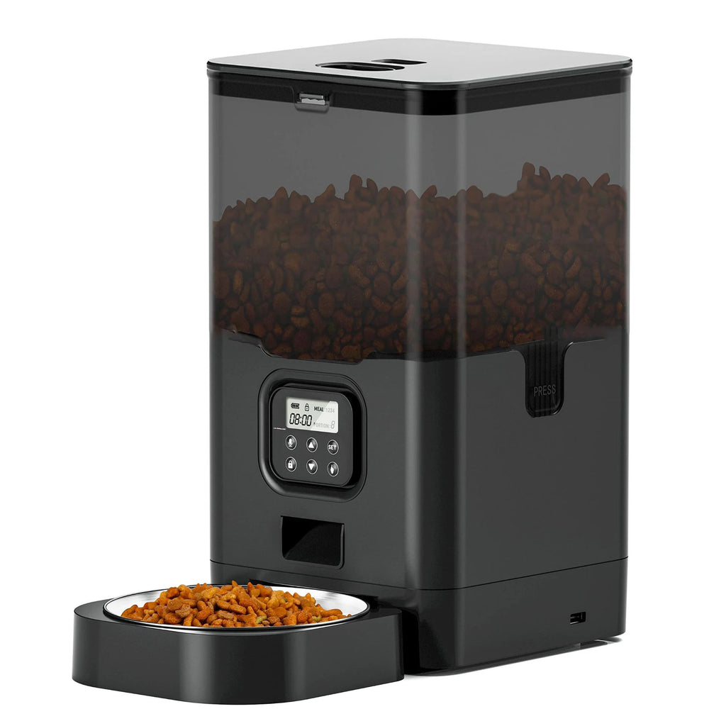 OEM 4L Automatic Cat Feeders Pet Dry Food Dispenser Button Control  Voice Recorder Smart Pet Feeder with Stainless Steel Bowl
